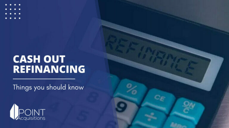 a calculator with a caption of cash out refinancing